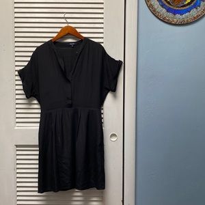 Madewell Black Silk Dress